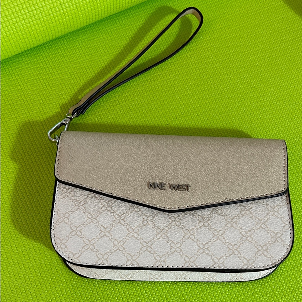Nine West Tan and Cream Clutch